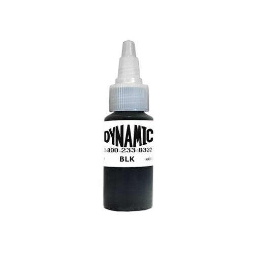 Dynamic Black Tattoo Ink 1oz Original bottle for lining and shading