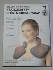 Sharper Image Aromatherapy Neck & Shoulder Wrap Heats And Cools W/ Natural Herbs