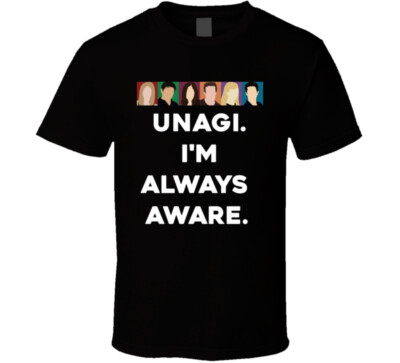 Unagi. I'm Always Aware. Friends Face Tv Fan T Shirt