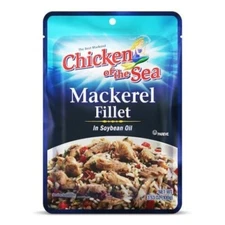 Chicken of the Sea Mackerel Fillet Pouch 3.53Oz WILD CAUGHT 4 Ingredients KETO