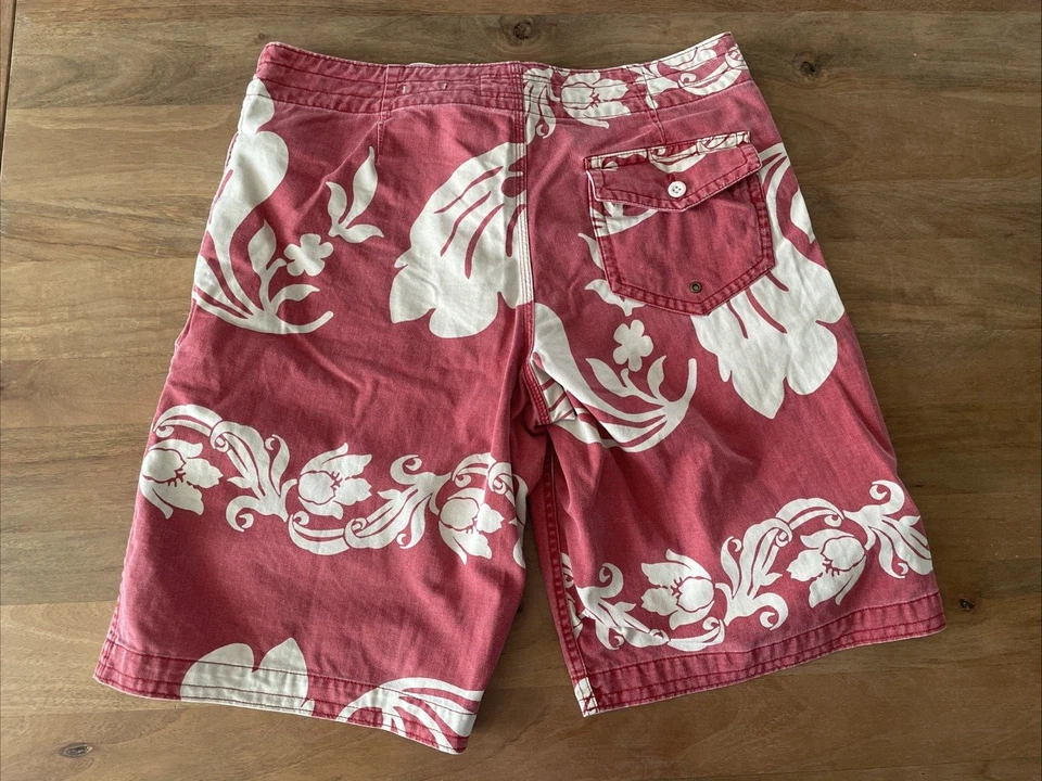 Denim & Supply Ralph Lauren Board Shorts Men 32 Floral Cotton Twill Swim Bermuda - Image 2 of 4