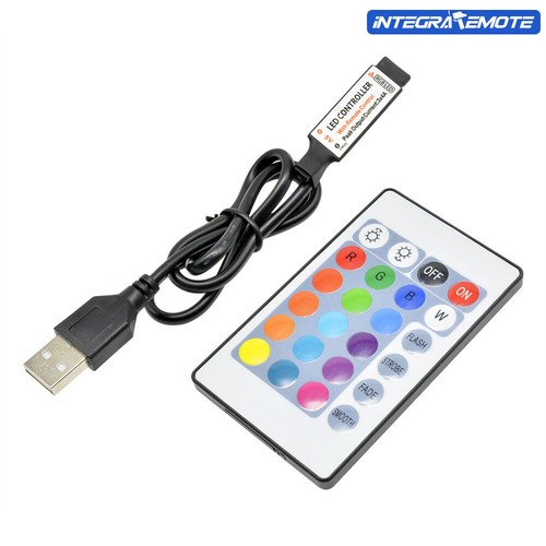 Controlador remoto USB tira de LED IR RF 24/17/3 llave para lámpara DC5V RGB 3528 5050 - Imagen 7 de 15