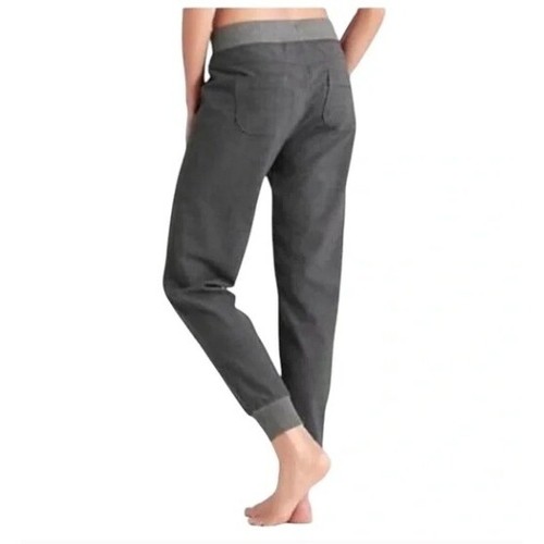 Athleta Wool City Jogger Charcoal Grey Drawstring Ankle Cropped Size 10 - Picture 14 of 14