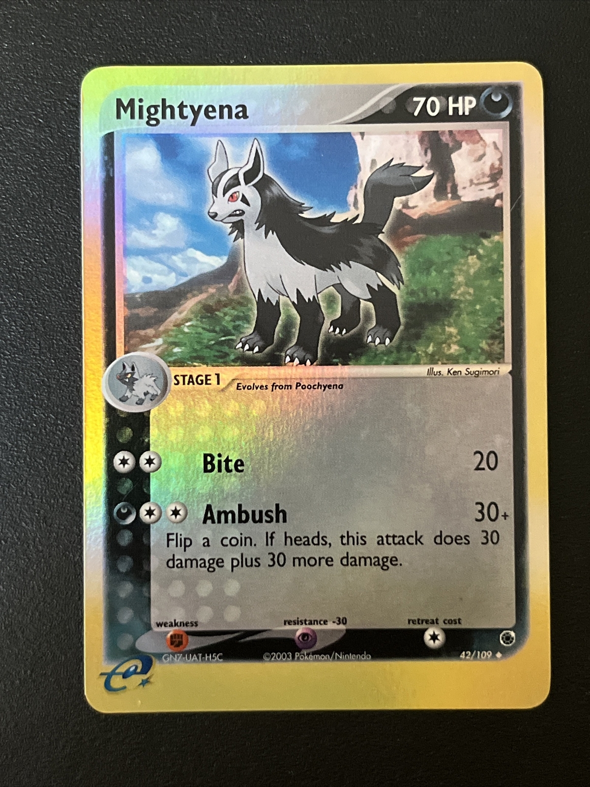 Mightyena 42/109 UC Reverse Holo Pokemon TCG Card Ruby & Sapphire NM