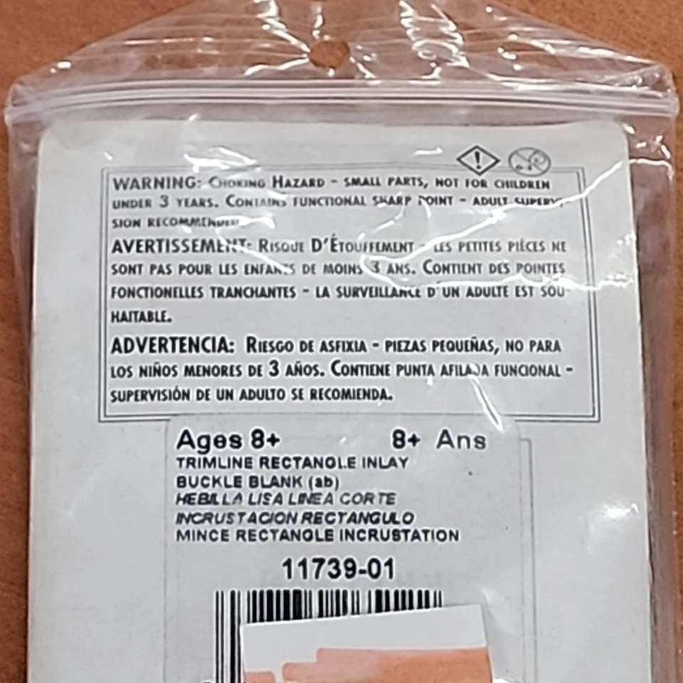 Hebilla con incrustación rectangular Trimline de cuero Tandy 11739-01 Foto 3 de 3