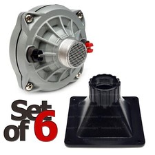 Set of 6 JBL D250-X GW 100 Watt RMS Midrange Driver Waveguide Exponential Horn