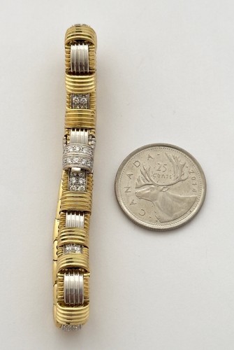 AUTHENTIC ROBERTO COIN APPASSIONATA DIAMOND BRACELET 18K, RET USD $ 12,600+TAX - Picture 10 of 14