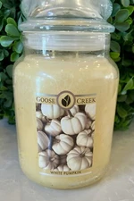 Goose Creek Candle WHITE PUMPKIN Large Jar 24oz ~ 2-Wick ~ Rare Retired ~ New 🎃