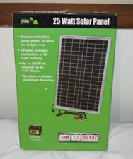 Nature Power Monocrystalline Solar Panel, 25 Watts, Model# 15025 - Brand New!