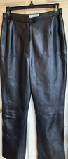Lord  Taylor Soft Leather Black Pants 4 Fully Lined High Waist Unstretched