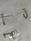 J Hoop Natural Diamonds And 14k Gold Earrings — photo 5