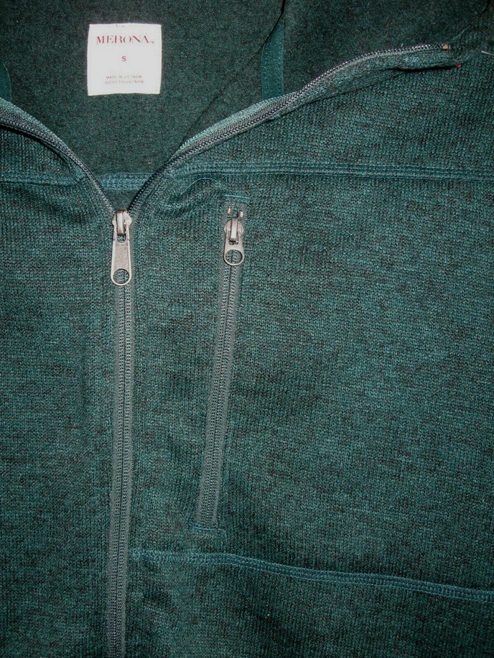 Men's Merona Fleece Full Zip Jacket with Hood size Small - Image 2 of 4