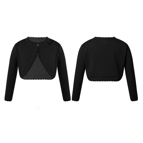Girls Kid Tops Ballet Dance Wrap Long Sleeve Shrug Warm Up Knit Sweater Cardigan - Picture 25 of 50