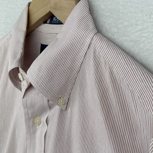 HARVARD UNIVERSITY Shirt Mens S KENNETH GORDON Crimson Striped Cambridge MA Red - Picture 2 of 14