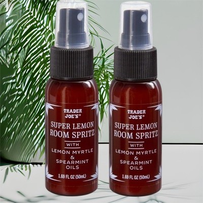 Set of 2 Trader Joe's Super Lemon Room Spritz Essential Oil Home Fragrance
