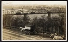 Canada SASKATOON Sask. 1910s Bridges Delivery Wagons Horses. Real Photo Postcard
