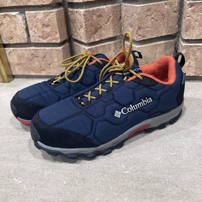 Columbia Shoes Mens Size 6 Blue Waterproof Omni-Grip Trail Sneakers BY1202-464