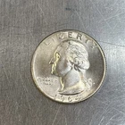 1964 D Washington 90% Silver Quarter in BU Condition from Denver Mint