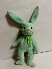 Vintage 1996 TY Beanie Baby Hippity The Green Bunny Plush Toy EC Fast Shipping