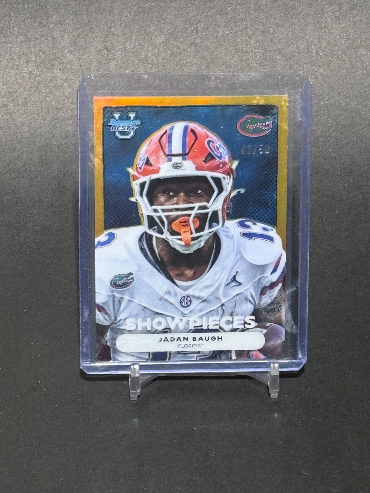 2025 Bowman U Best #BS-15 Jadan Baugh Rookie Bowman Showpieces Gold /50