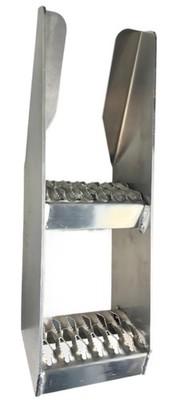 Ace Manufacturing 8'' Bolt-On Semi Truck Frame Step Thick Plated Aluminum FS08DIA