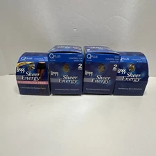 6 Pair Leggs Sheer Energy Size Q Plus Suntan Control Top Sheer Toe 2006