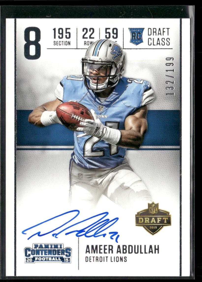 Ameer Abdullah Panini Contenders Draft Class Autographs #DCAA Base