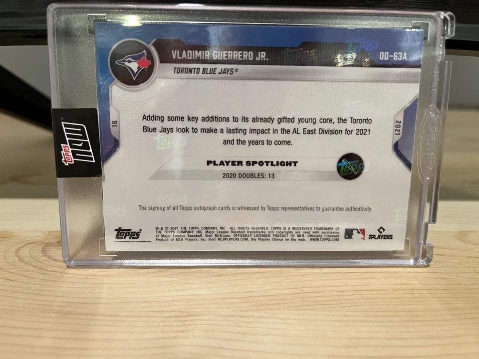2021 Topps Now Vladimir Guerrero Jr. Auto /99 - Image 2 of 2