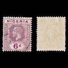 8097: Nigeria SG7 6d Bright purple & Dull purple 1914 Sc#7 Mi7 Used C£10