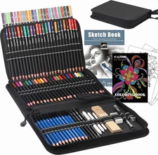 KALOUR 96 Premium Drawing Pencil Set,including 72 Colored pencil and 24 sketch k