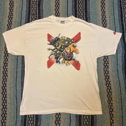Vintage Y2K 2000 X-Men Evolutions TV Promo Shirt Mens XL Marvel Comics Kids WB