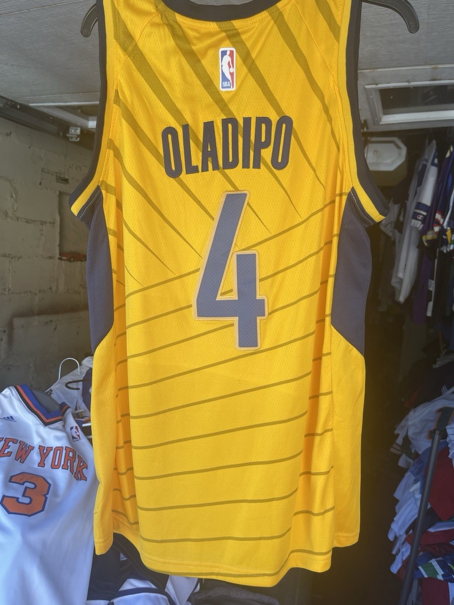 ナイキPacersペイサーズNBA選手支給品Usedジップクオーター Mサイズ Nike Swingman Indiana Pacers Victor Oladipo #4 Jersey SZ 44 Yellow