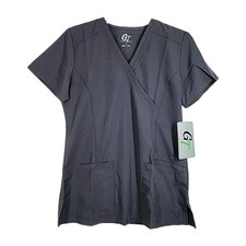 Set Of 2 GT Performance Womens Size XS Grey And Teal V-Neck Scrub Shirts