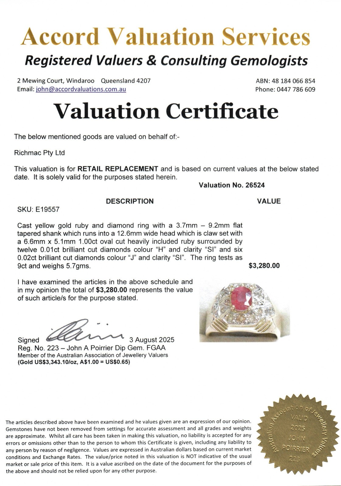 Exquisite 9ct Gold Ring Featuring Oval Ruby and S… - image 18