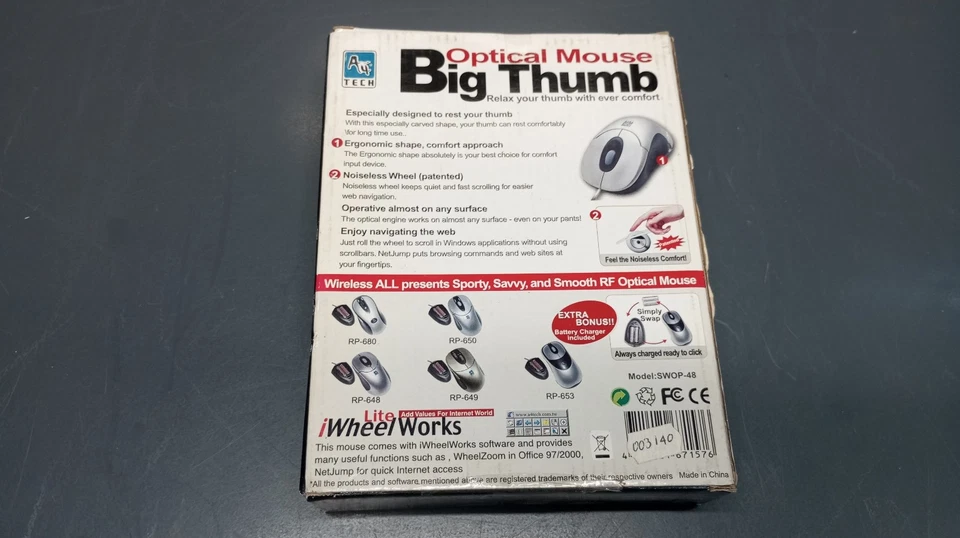 Vintage new A4 tech Big Thumb 3d optical mouse model swop-48 - Image 2 of 4