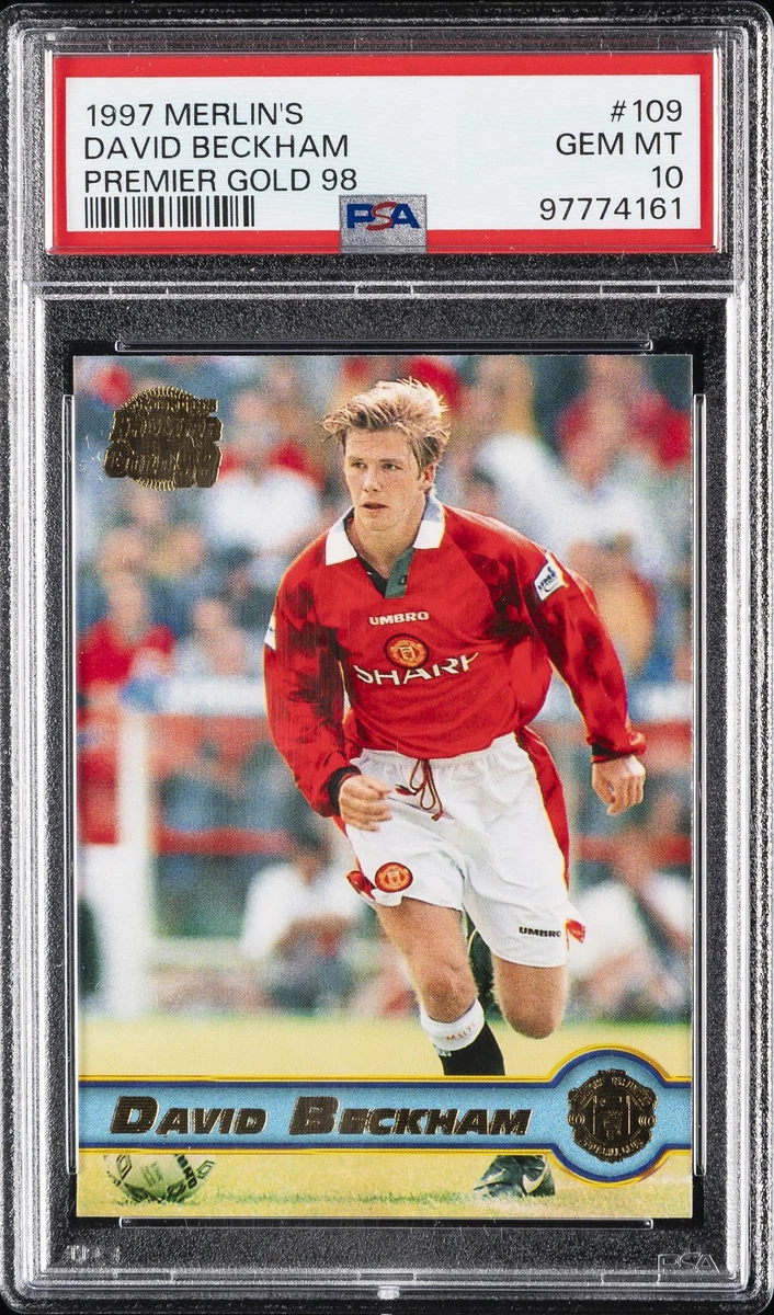 Merlin Premier Gold David Beckham #109 Trading Card 1997-98 for