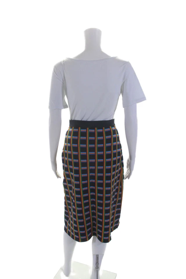 Tory Burch Womens Rainbow Striped Elastic Waist Pencil Skirt Multicolor Size S - Image 3 of 4