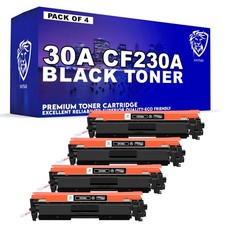 Compatible HP 30A CF230A Black Toner Cartridges 4 Pack for LaserJet
