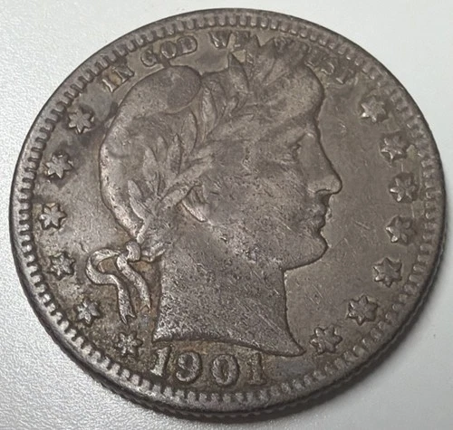 1901 O Barber Quarter R1