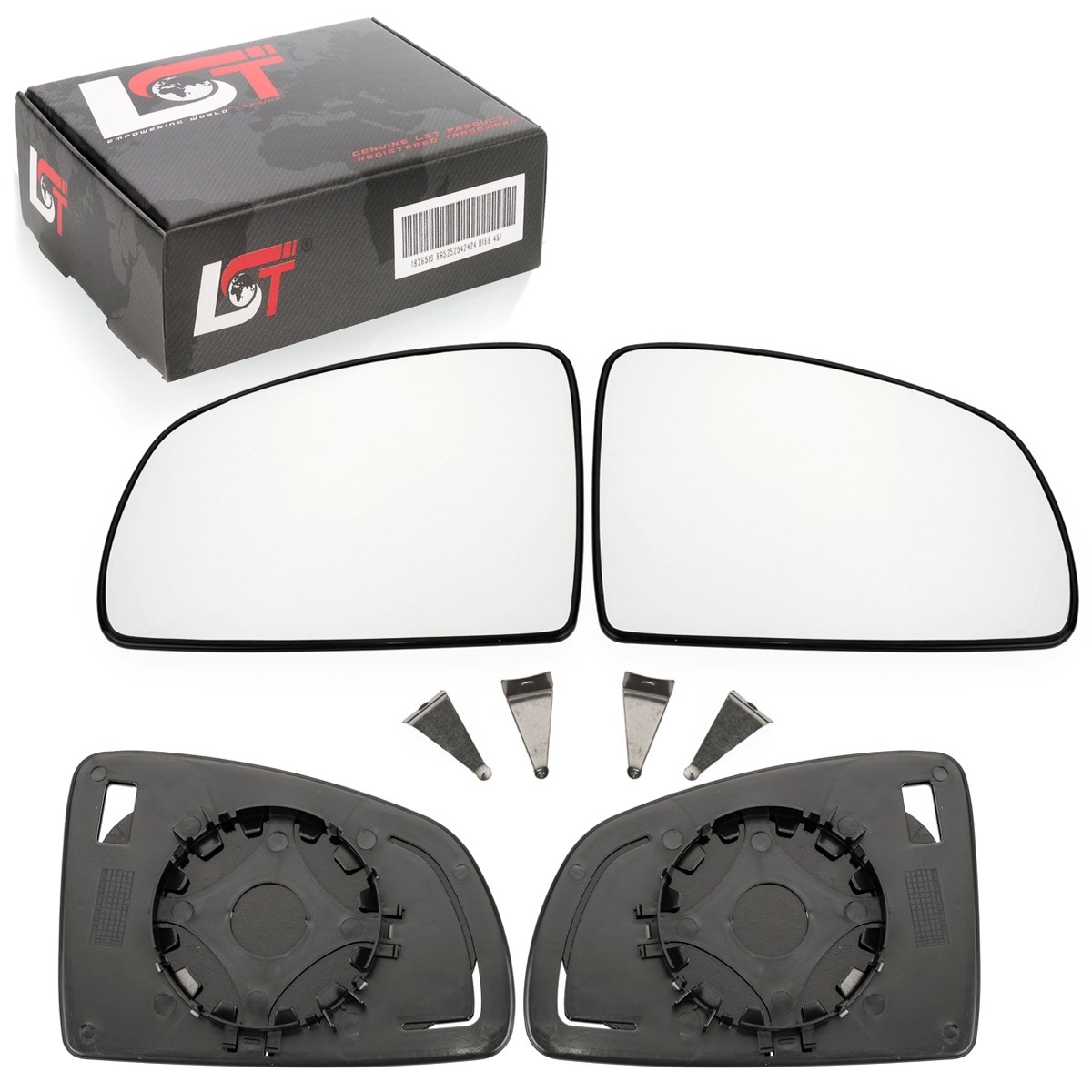 2X Side Mirrors Convex Left Right For Opel Meriva A 2003-2010