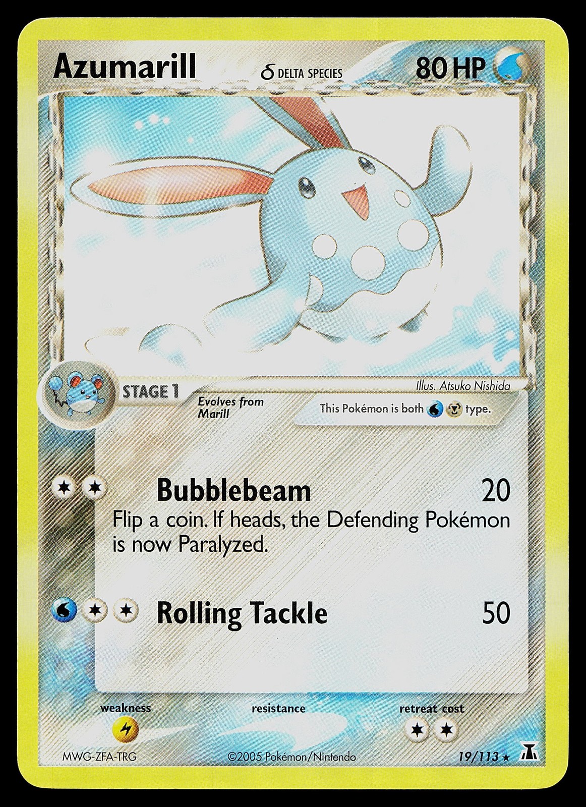 Pokemon Card - Azumarill (Delta Species) Delta Species 19/113 Rare