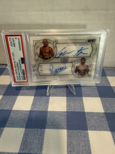 2024 Topps Royalty UFC Alex Pereira Glover Teixeira Dual Auto /25 PSA 8
