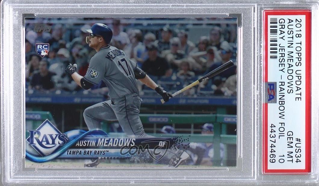 2018 Topps Update Rainbow Foil Austin Meadows #US34 PSA 10 GEM MT v7j
