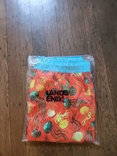 Lands' End XL Boys Youth Swim Trunks Shorts Jellyfish Print