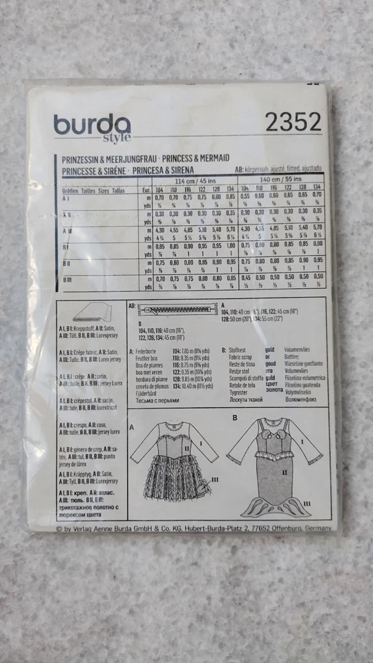 Vintage Burda 2426 girls holiday dresses Paper Model Sizes 4-10 - Image 4 of 4