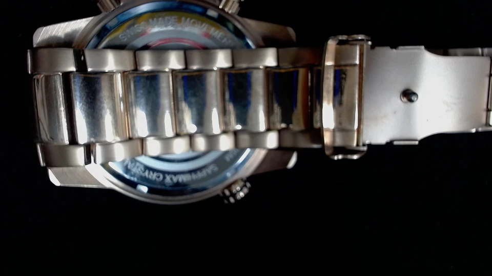 Swiss Precimax Chronograph Quartz Swiss Black dial Bronze case/band  - Image 4 of 4