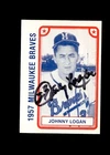 Johnny Logan 1980 TCMA 1957 Milwaukee Braves authentic autographed card