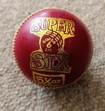 Skórzana piłka do krykieta męska Super Six 5 1/2 uncji