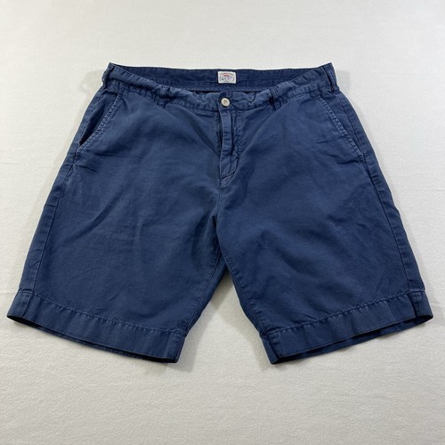 Faherty Shorts Mens 34x9 Blue Linen Blend Chino Golf Spring Classic Lightweight