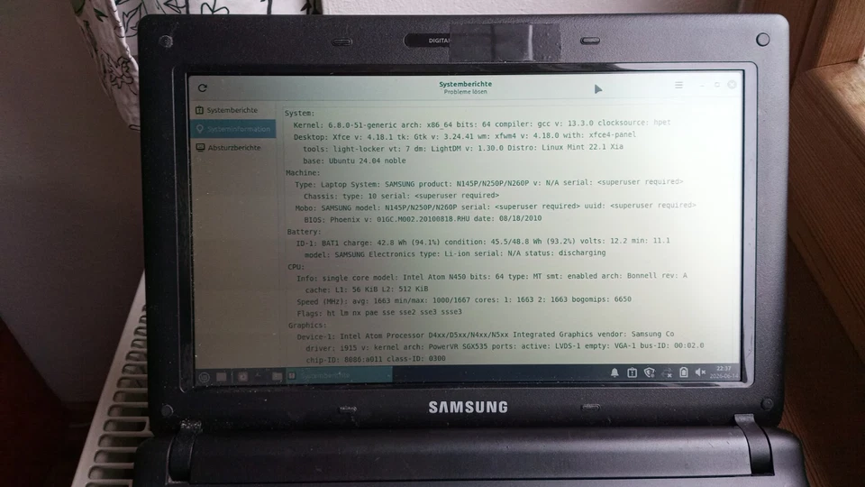"e-ink" - "Pixel Qi" Display in Netbook Samsung N145 , diy , windows7key - Bild 2 von 4